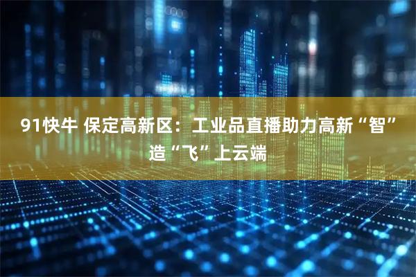 91快牛 保定高新区：工业品直播助力高新“智”造“飞”上云端